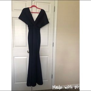 Navy Blue floor length gown